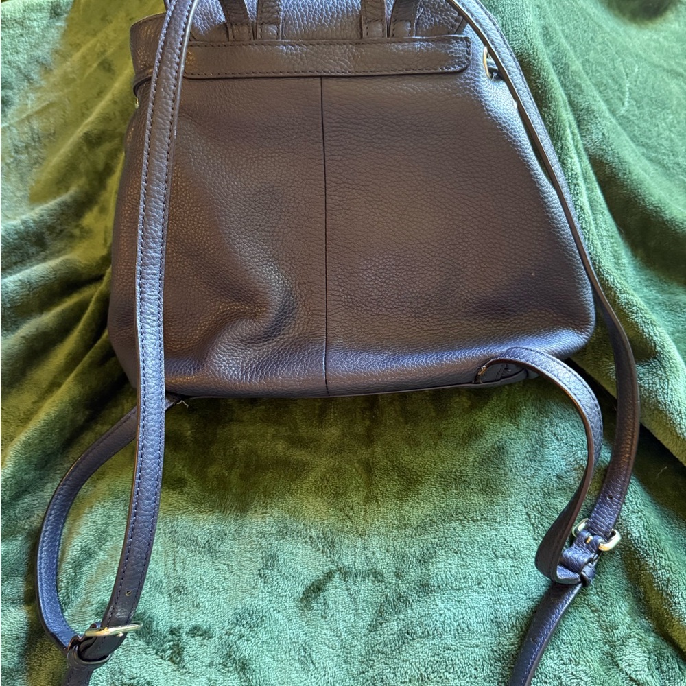 Kate Spade Navy Leather Backpack - Picture 5 of 9